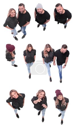 Photo for Top view. image of modern different young people - Royalty Free Image