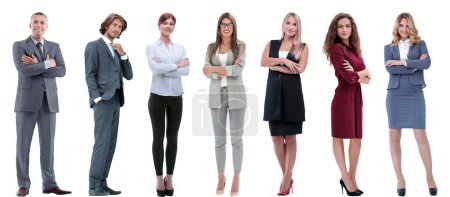Photo for Group of successful business people standing in a row. - Royalty Free Image