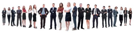 Téléchargez les photos : En pleine croissance. équipe d'affaires professionnelle isolée sur blanc - en image libre de droit
