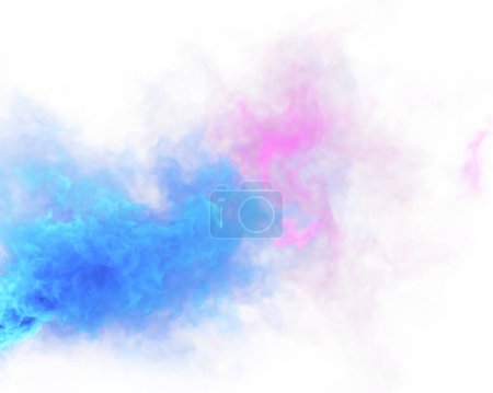 Photo for "Magenta and Blue mystery smoke texture on a black background" - Royalty Free Image