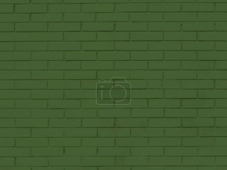 Foto de "Panorámica pared de ladrillo verde viejo sólido." - Imagen libre de derechos