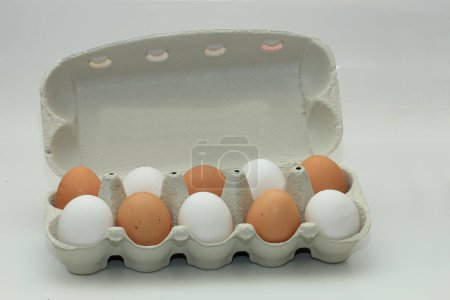 Photo for Eggs in a carton box close up - Royalty Free Image