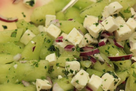 Téléchargez les photos : Salade de melon vert en gros plan - en image libre de droit