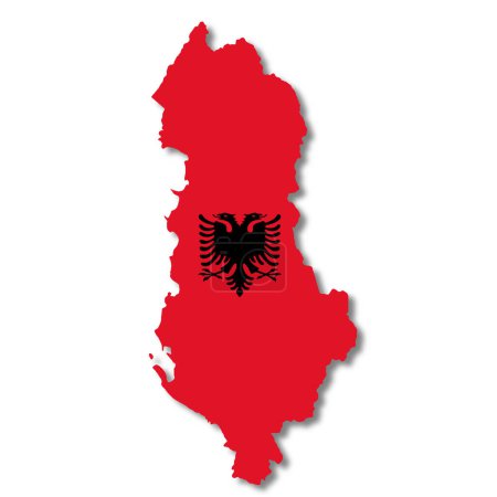 Téléchargez les photos : Carte de albania avec espace de copie - en image libre de droit