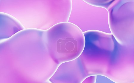 Foto de Burbujas de gradiente transparente, renderizado 3d. - Imagen libre de derechos