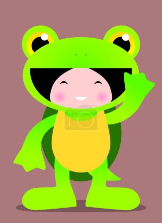 Illustration for "cute turtle vector manga illustration" colorful vector illustration - Royalty Free Image