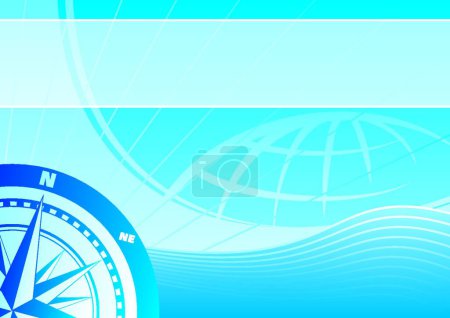 Illustration for Blue travel background vector illustration - Royalty Free Image