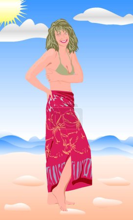 Illustration for Illustration of the  attractive woman - Royalty Free Image