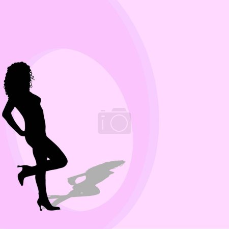 Illustration for "sexy lady" colorful vector illustration - Royalty Free Image