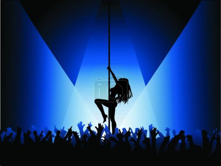 Illustration for "pole dancer" colorful vector illustration - Royalty Free Image