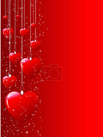 Illustration for Valentines day card template , background for copy space - Royalty Free Image