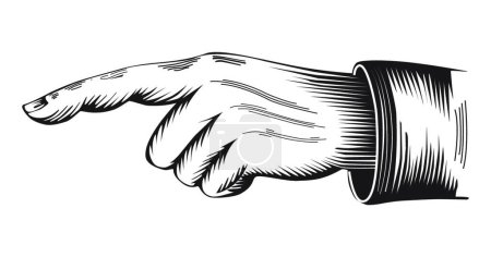Illustration for Hand  pointing  vector illustration - Royalty Free Image