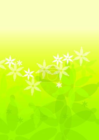 Illustration for Floral yellow background, vector illustration - Royalty Free Image