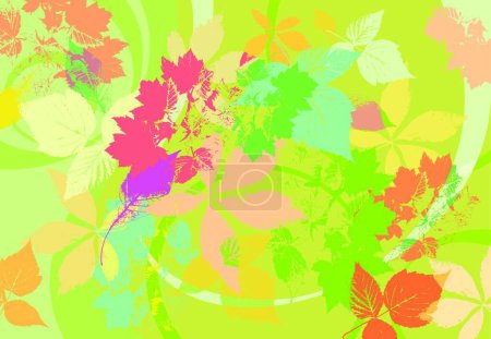 Illustration for "Summer bright green background with leaves - Royalty Free Image