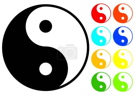 Ilustración de Símbolo Yin y Yang - Imagen libre de derechos