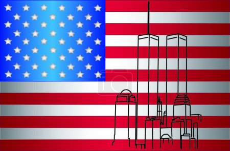 Ilustración de Bandera de EE.UU. vector moderno ilustración - Imagen libre de derechos