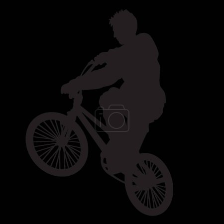 Illustration for Bicycle rider modern vector illustration - Royalty Free Image
