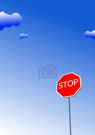 Illustration for Stop sign modern vector illustration - Royalty Free Image
