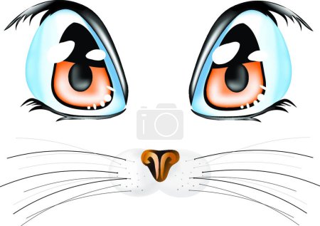 Téléchargez les illustrations : Illustration vectorielle moderne Cat - en licence libre de droit