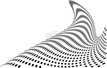 Illustration for Distorted wave modern vector illustration - Royalty Free Image