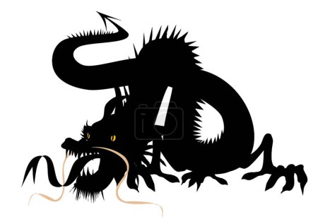 Illustration for Dragon modern vector illustration - Royalty Free Image