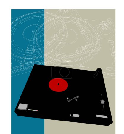 Ilustración de DJ ilustración vector moderno - Imagen libre de derechos