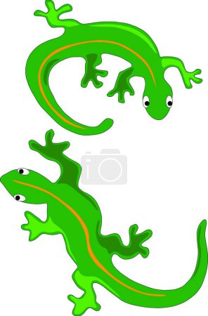 Illustration for Two Lizards modern vector illustration - Royalty Free Image