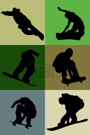 Ilustración de Skate Snowboard vector moderno ilustración - Imagen libre de derechos