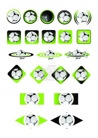 Illustration for Soccer ball icons vector illustration - Royalty Free Image