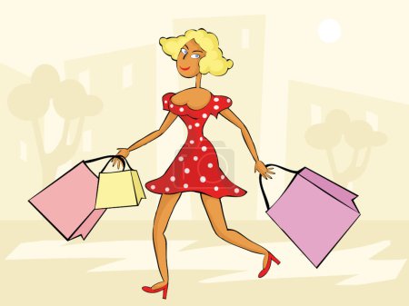 Illustration for Illustration of the Shopping - Royalty Free Image