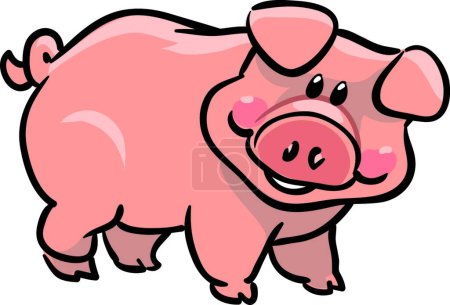 Illustration for "vector cute pig illustration" - Royalty Free Image