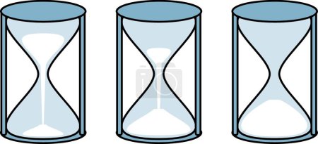 Illustration for Vector hourglass sands, vector illustration - Royalty Free Image
