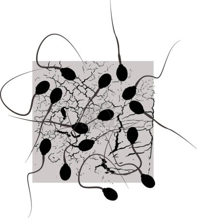 Téléchargez les illustrations : Sperme Illustration vectorielle moderne - en licence libre de droit