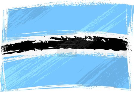Illustration for Grunge Botswana flag, colorful vector illustration - Royalty Free Image