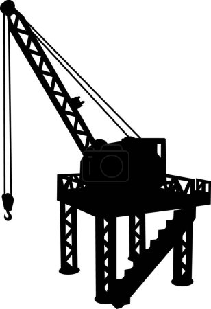 Illustration for Construction platform modern vector illustration - Royalty Free Image