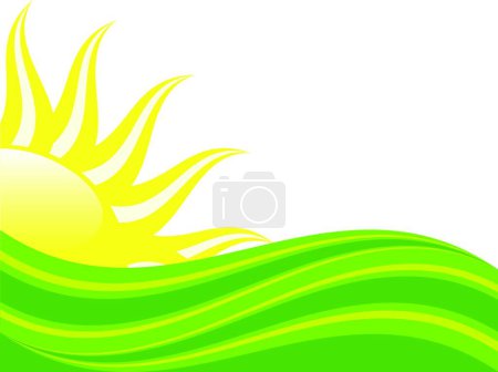 Illustration for Abstract summer meadow vector illustration - Royalty Free Image