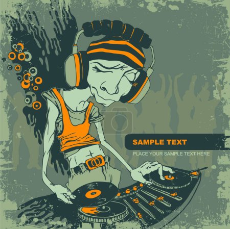 Ilustración de DJ ilustración vector moderno - Imagen libre de derechos
