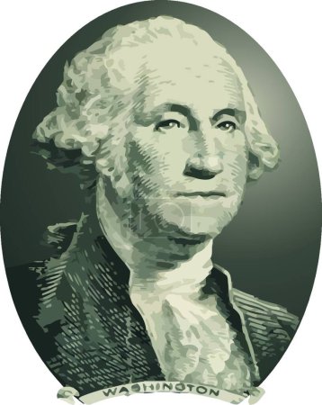 Ilustración de Vector George Washington desde el dólar estadounidense - Imagen libre de derechos