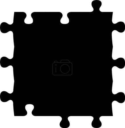 Illustration for Puzzle icon, web simple illustration - Royalty Free Image