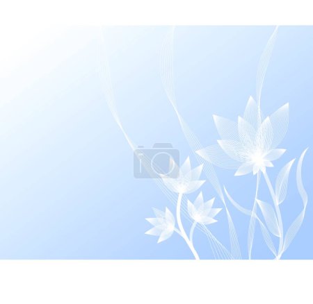 Ilustración de Primavera en azul moderno vector ilustración - Imagen libre de derechos
