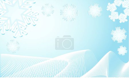 Illustration for Christmas, winter snowflakes background, vector - Royalty Free Image