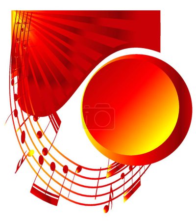Téléchargez les illustrations : Illustration vectorielle de musique solaire - en licence libre de droit