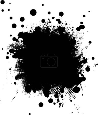 Illustration for Ink black rnud, graphic vector illustration - Royalty Free Image