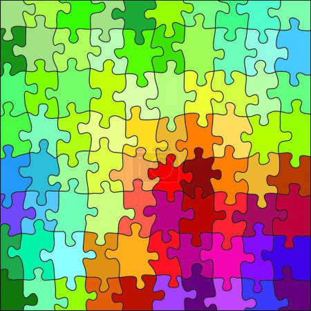 Illustration for Jigsaw icon, web simple illustration - Royalty Free Image
