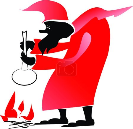 Illustration for Alchemist, graphic vector illustration - Royalty Free Image