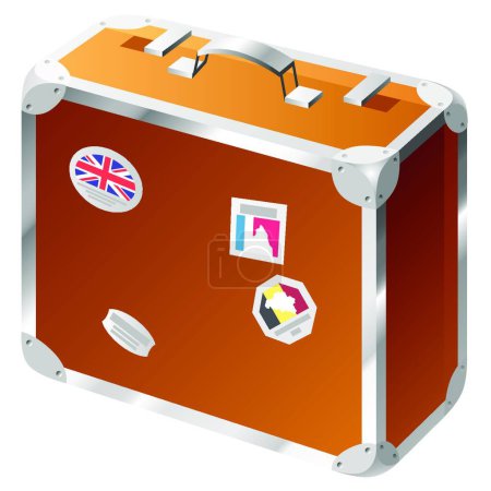 Illustration for Vector illustration of vintage  suitcase - Royalty Free Image