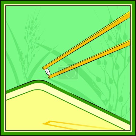 Téléchargez les illustrations : Graine de riz, illustration vectorielle graphique - en licence libre de droit
