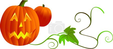 Ilustración de Calabazas de Halloween, ilustración vectorial gráfica - Imagen libre de derechos