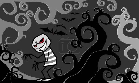 Illustration for Haunted forest, graphic vector illustration - Royalty Free Image