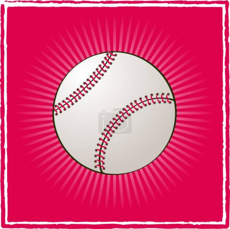 Téléchargez les illustrations : Ballon de baseball, illustration vectorielle graphique - en licence libre de droit